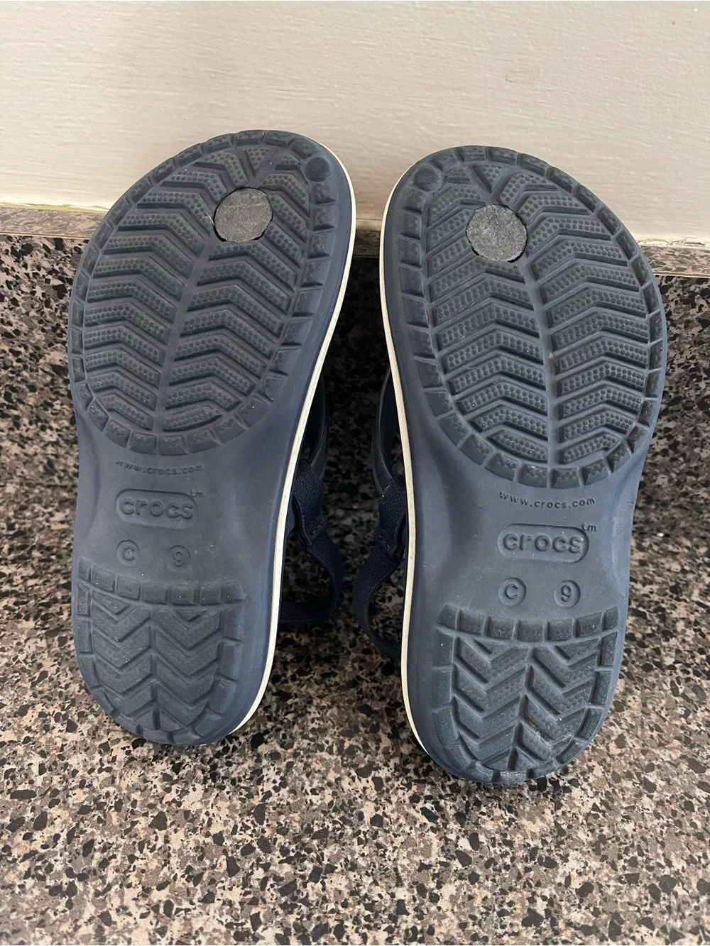 Crocs Kids' Blue Thong Slingback Sandals Size C9